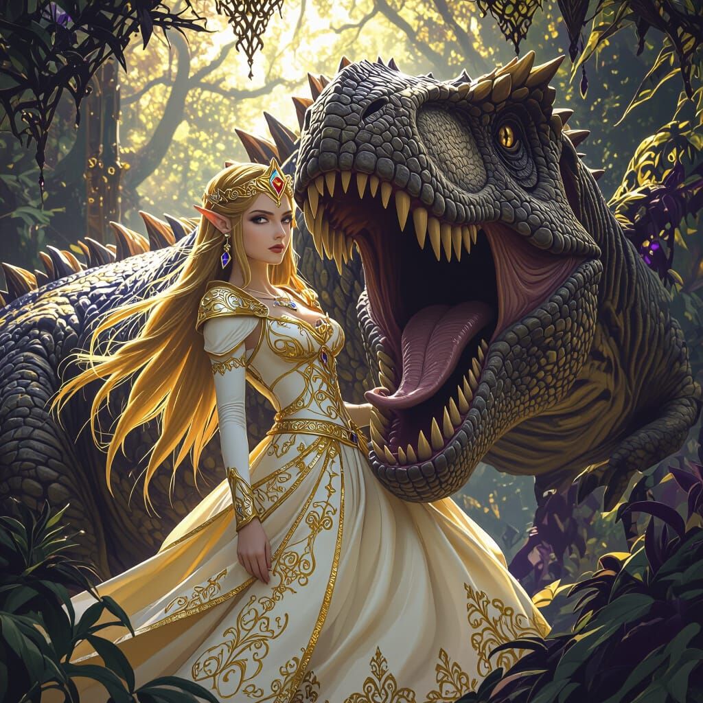 Princess Zelda and the T-Rex: A Dark Fantasy