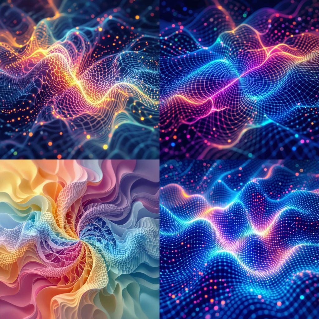 Vibrant Cymatics Sound Wave Patterns in Full Color