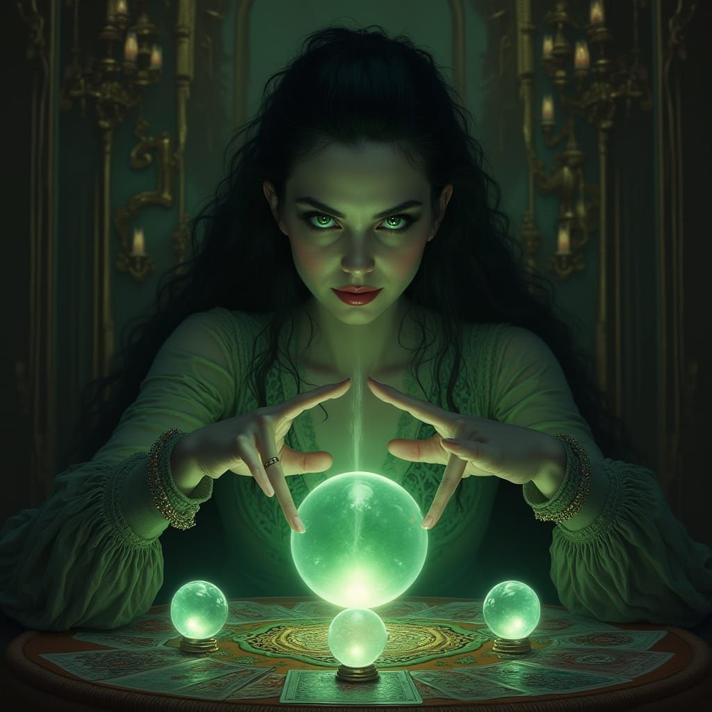 Mysterious Mystic in an Esoteric Chamber