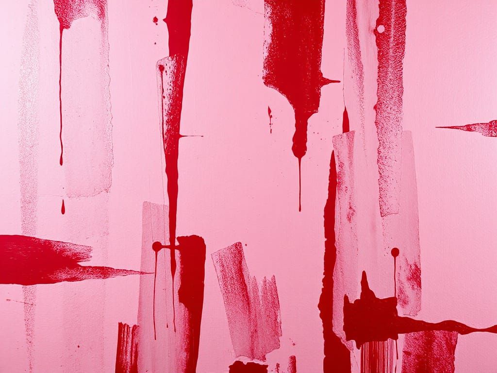 Vibrant Abstract Art in Metallic Reds