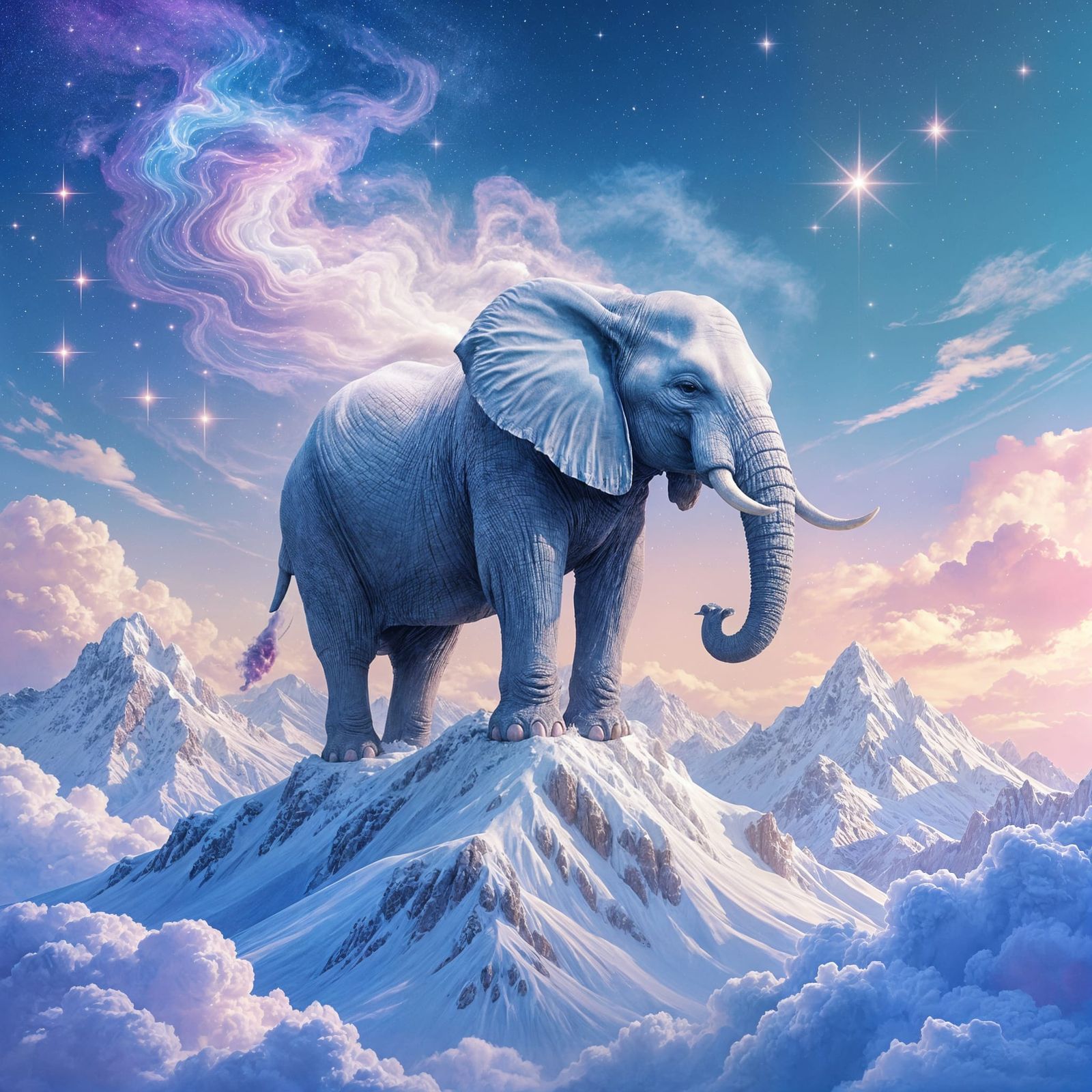 Nebula Elephant on Ice Cream Mountains