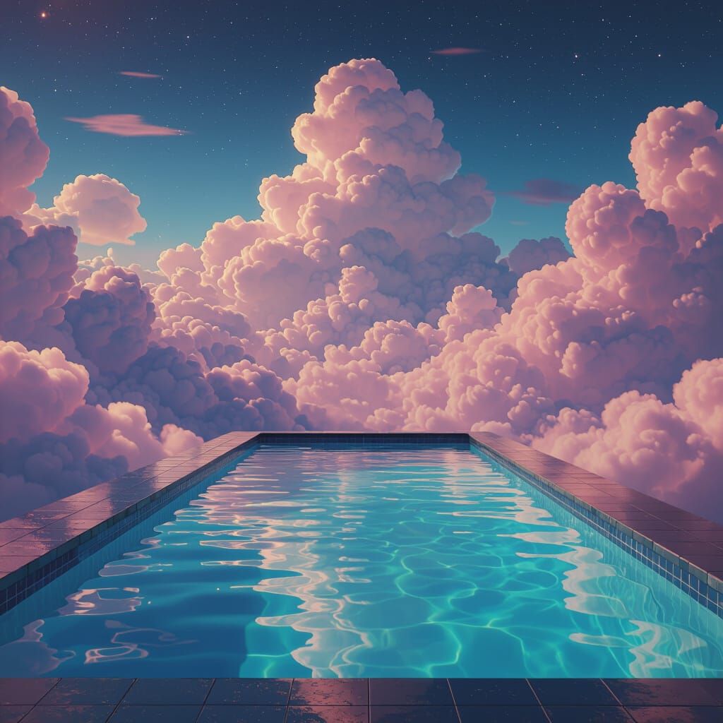 a dreamcore liminal space vaporwave of a <lora:Dream Wave:1....