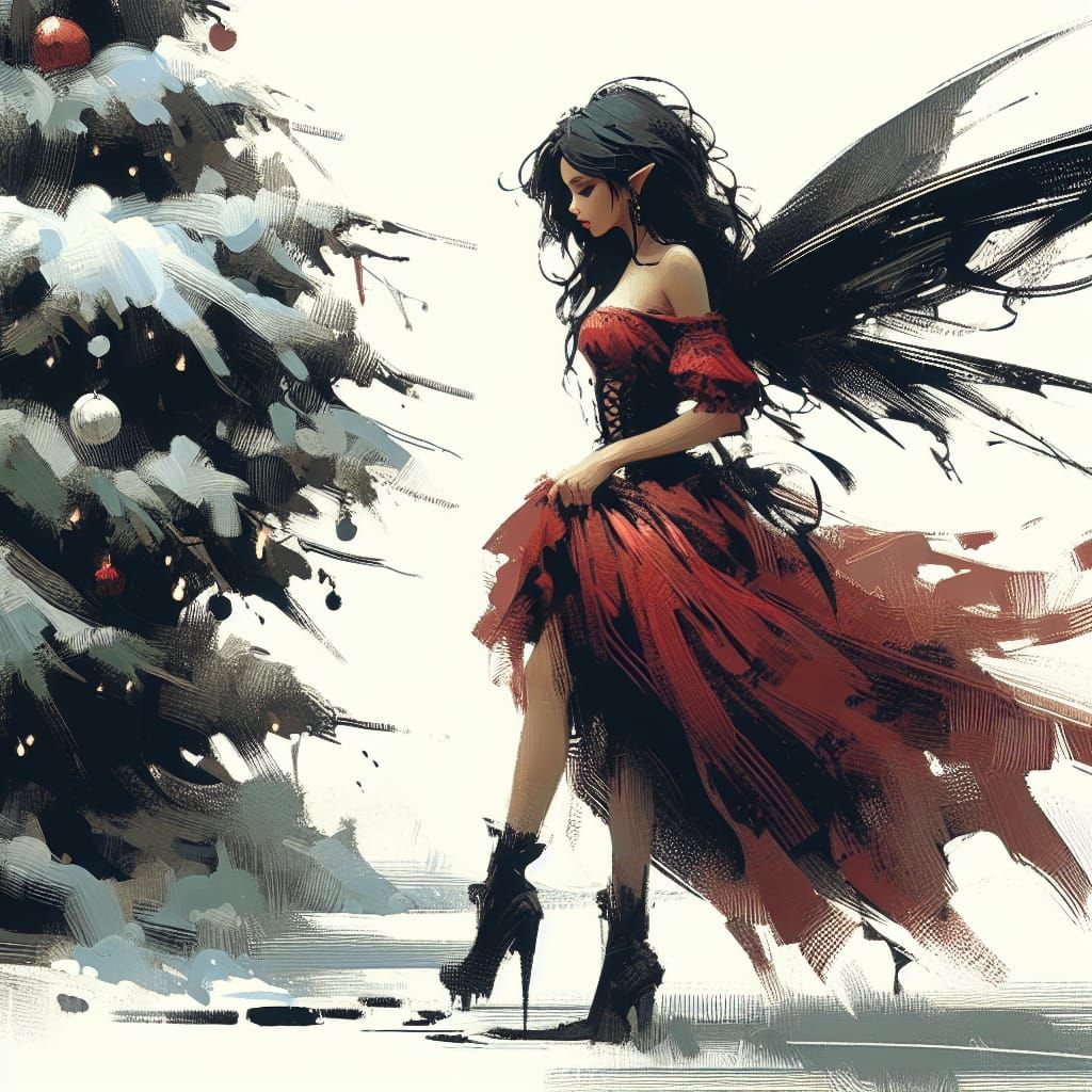 Fantasy Fairy Bows to Christmas Spirit