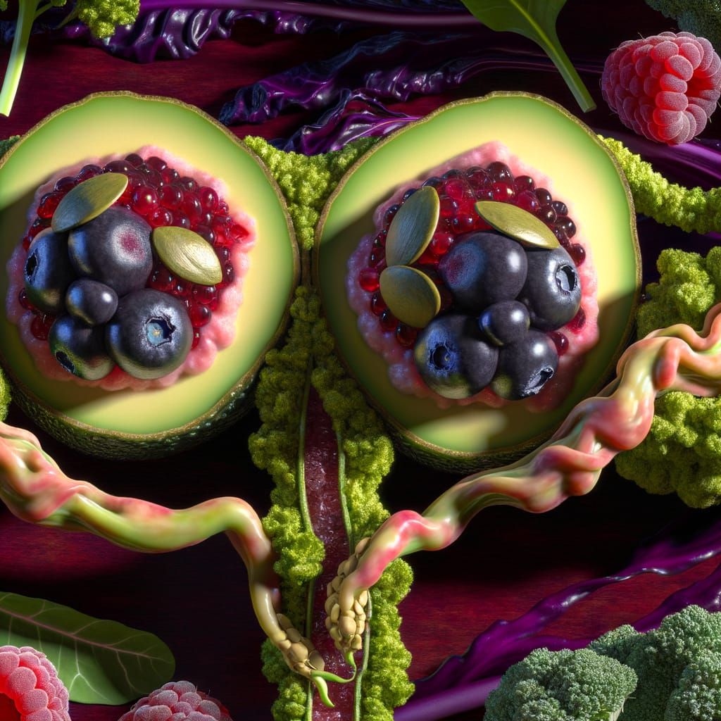 Anatomical Ovaries Sculpted From Fresh Foods
