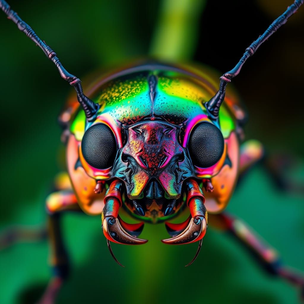 Surreal Insect Portrait in Hyperrealistic Style