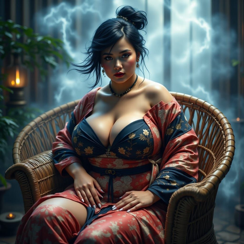 Hyper-Realistic Geisha in Elegant Calm