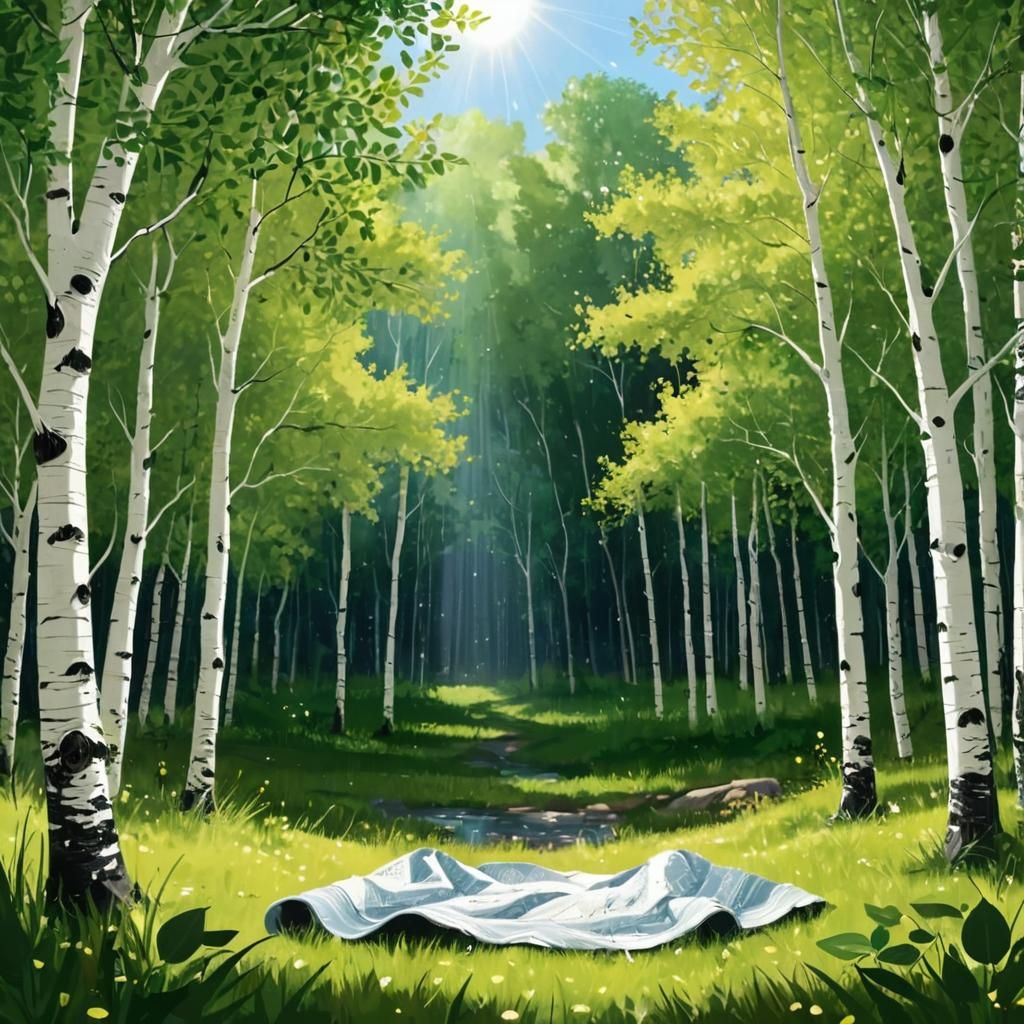 Ethereal Summer Rain: Watercolor and Ink