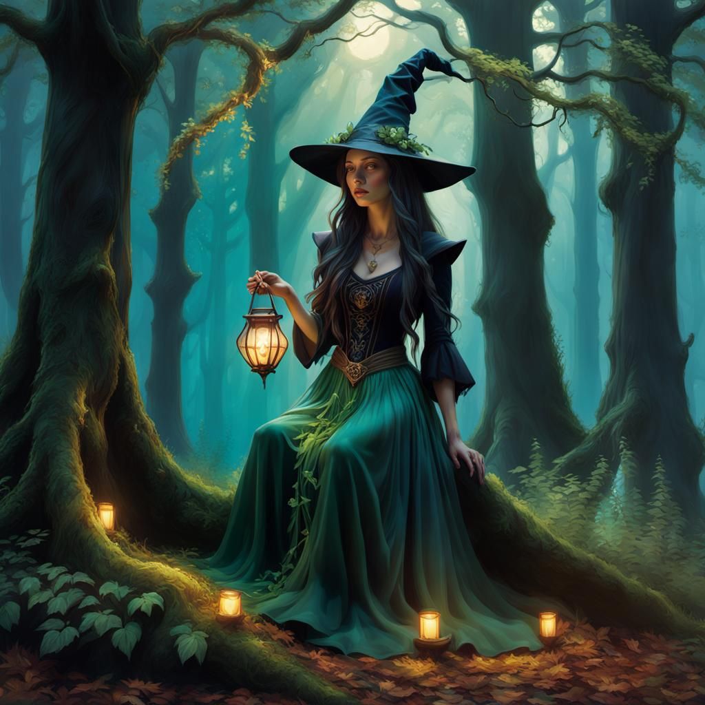 Fantasy Witch Portrait in Stylized Realism