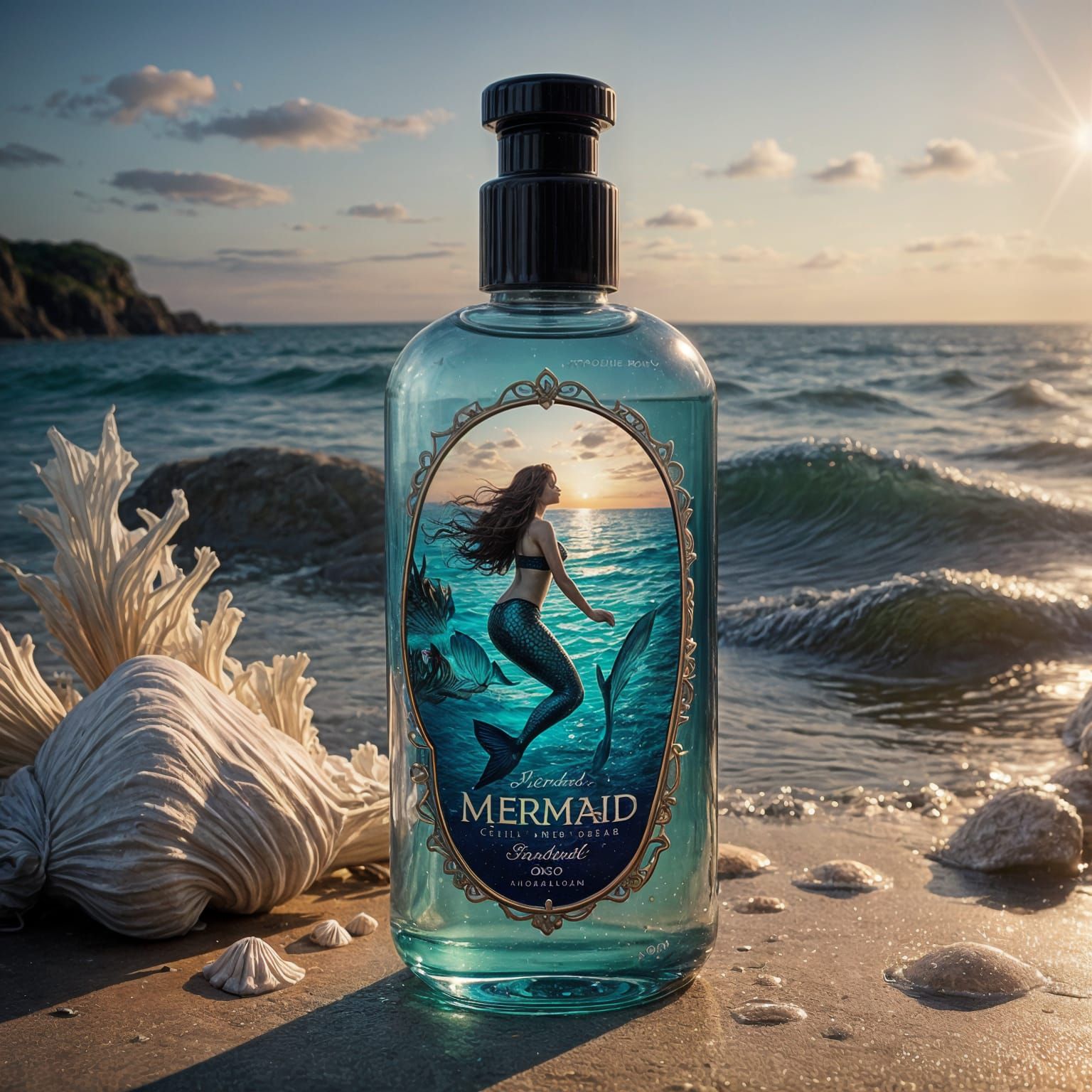 Luxurious Perfume Bottle in Cinematic Lighting