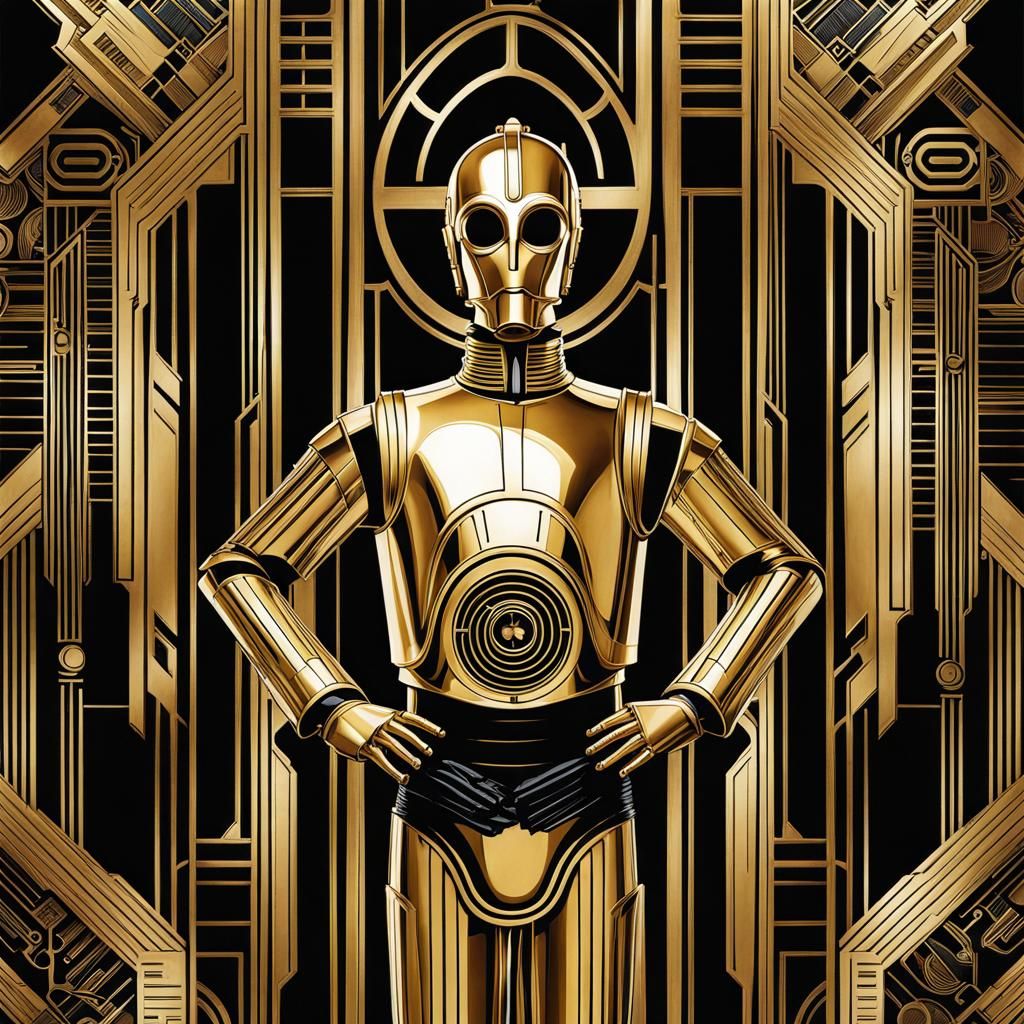 Art Deco C-3PO, Blank Stare