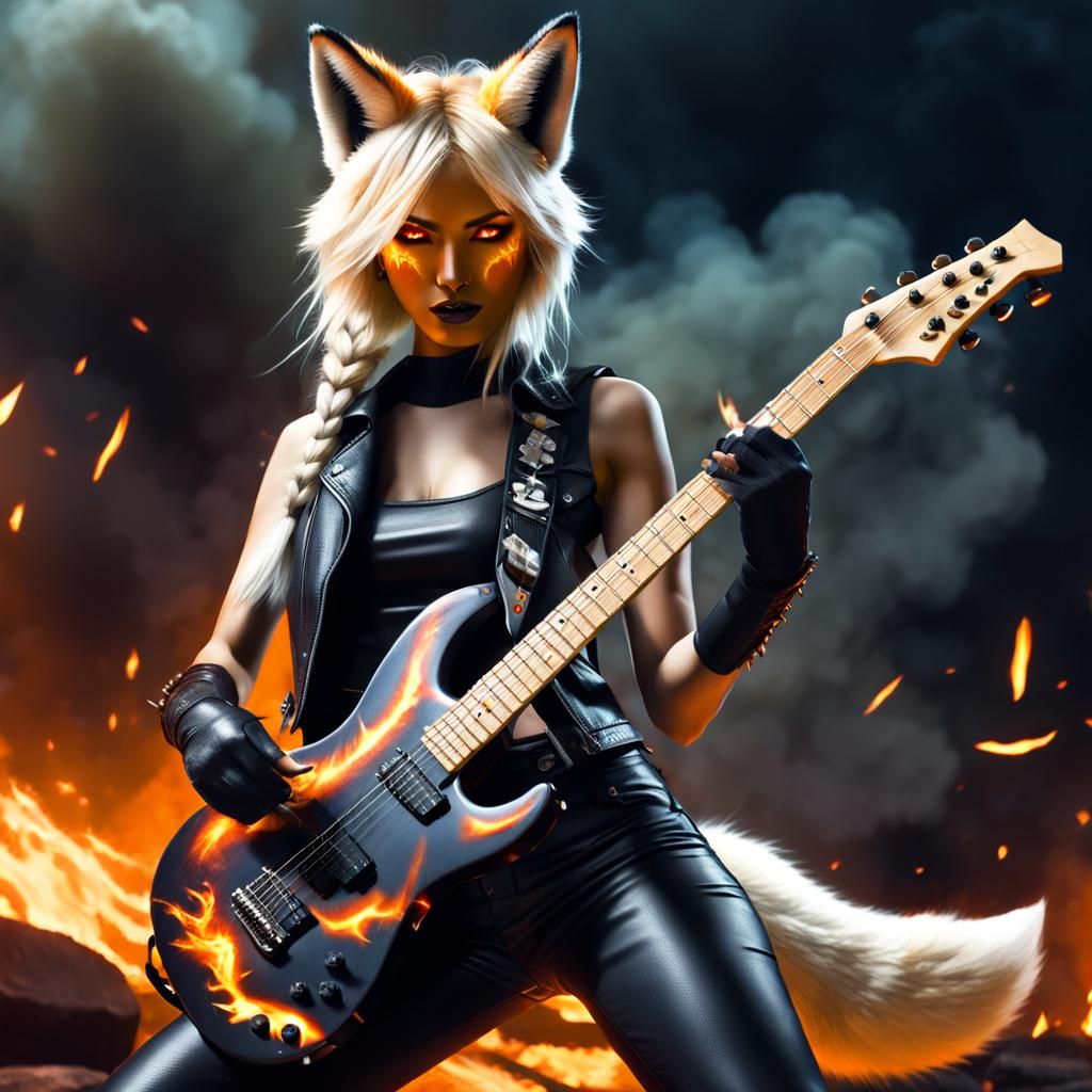 Kumiho Metalhead Girl Guitar Solo in Hyperrealism