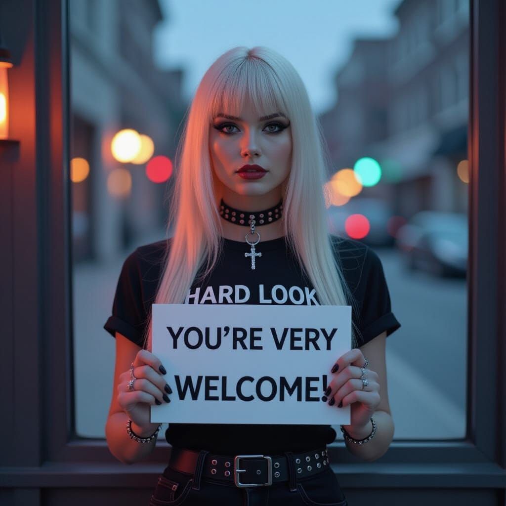 Woman with Red Hair in Cinematic Lighting