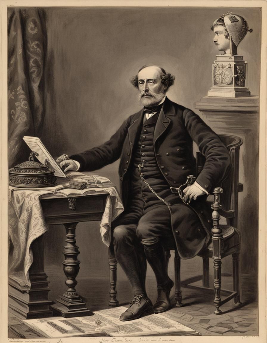 Julius Caesar Intrigued by Modern Tablet