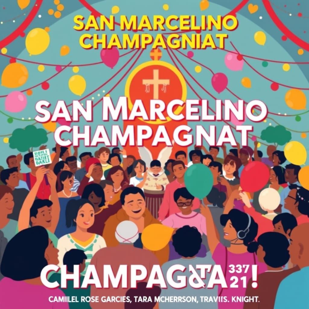 Festive Poster for San Marcelino Champagnat Celebration