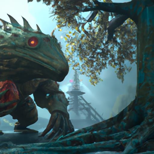 Detailed Matte Painting of a Demogorgon