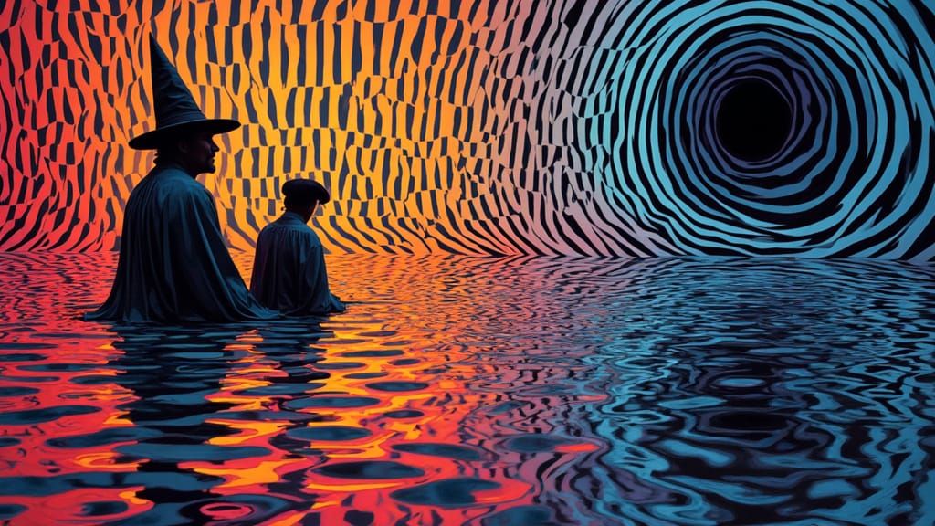 Ripple Resonance in Op-Art Surrealism