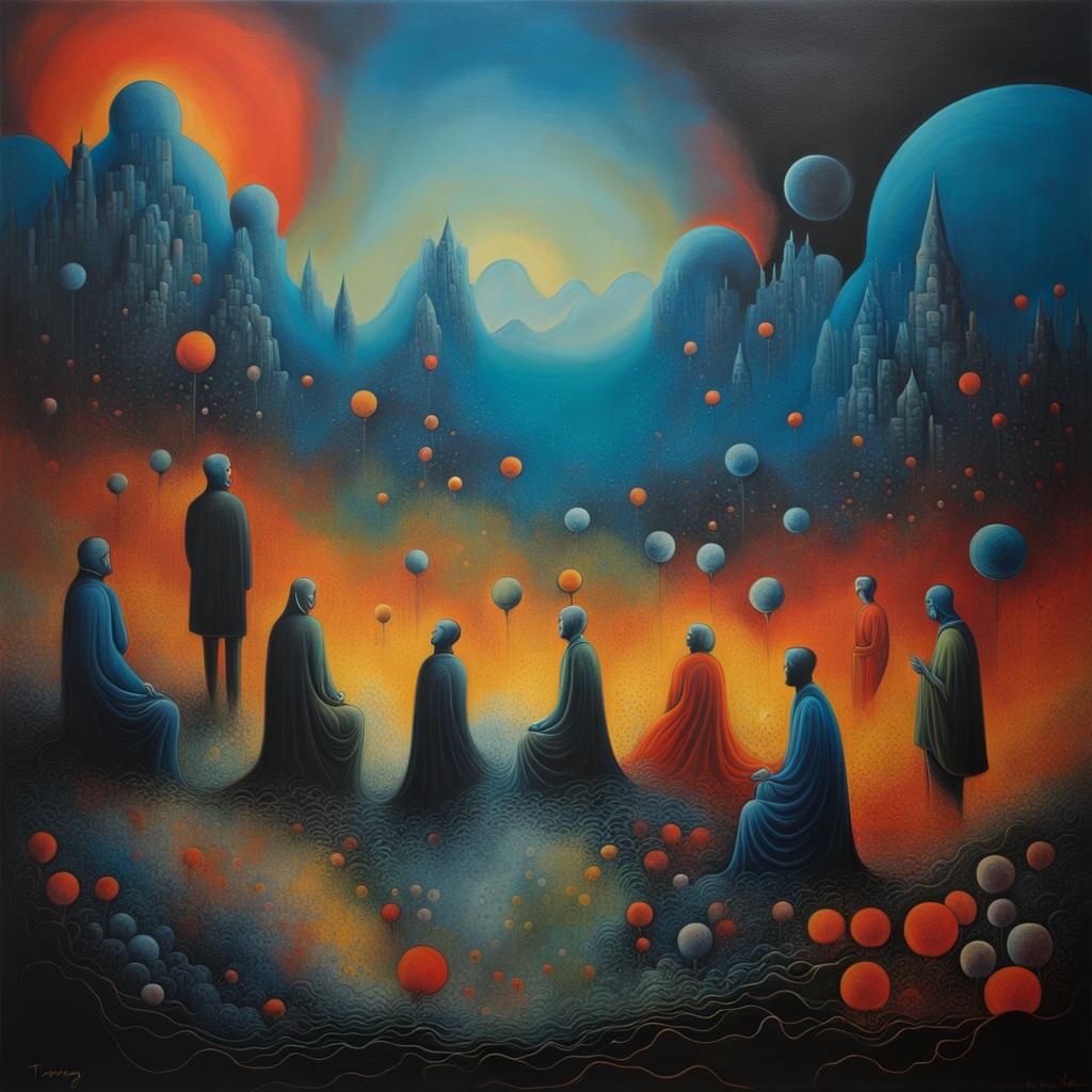 Mystic Dream Acrylic Pouring by Tanguy Style