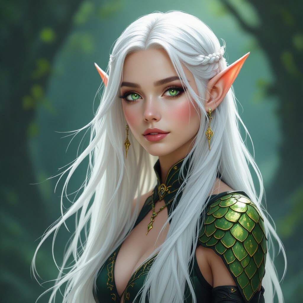 Elf and Naga Character Concept Art