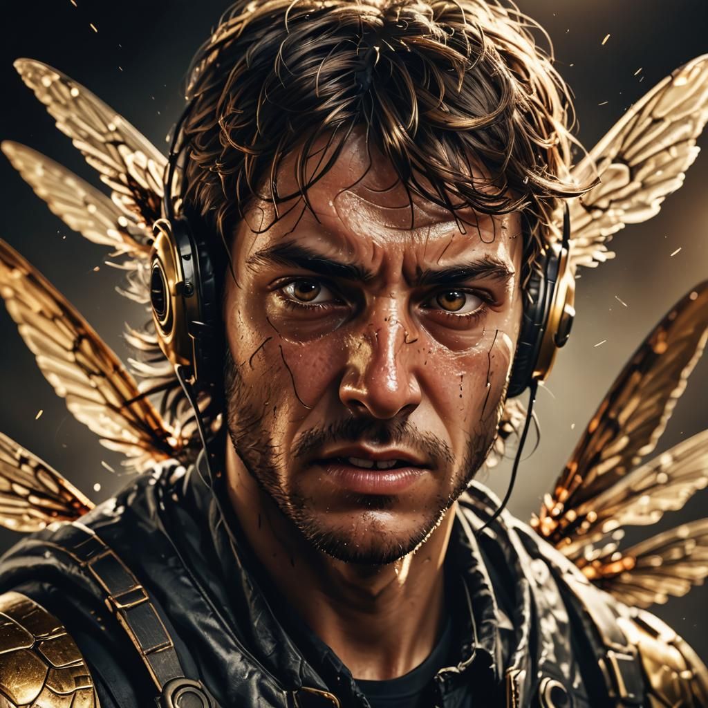 Frustrated Person Swats Fly in Hyper-Realistic Close-Up