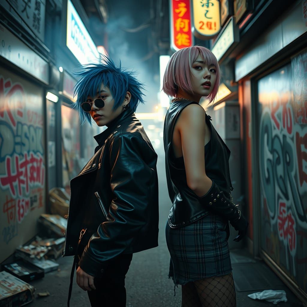 Dark Tokyo Alleyway Encounter