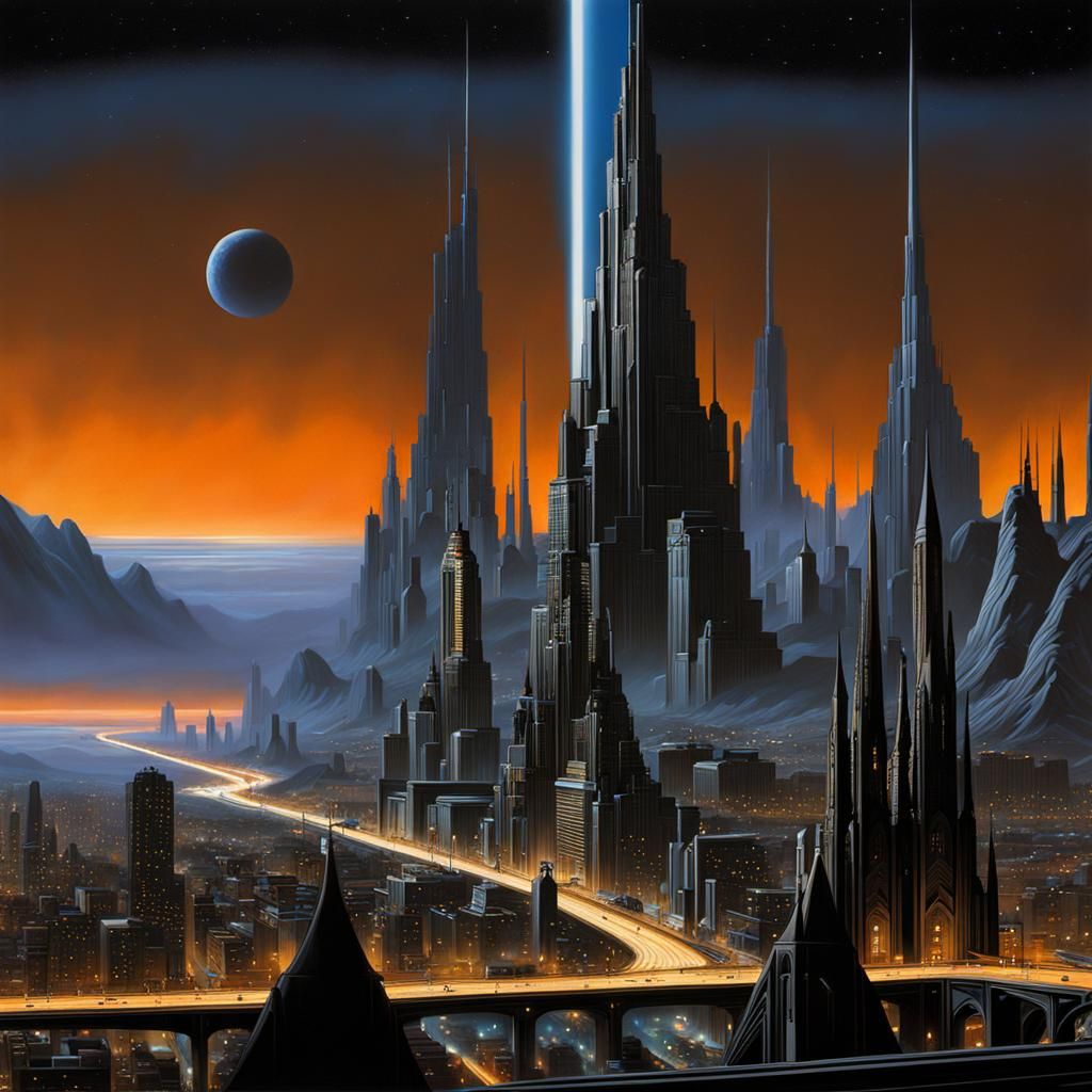 Nighttime Cityscape - McQuarrie Style