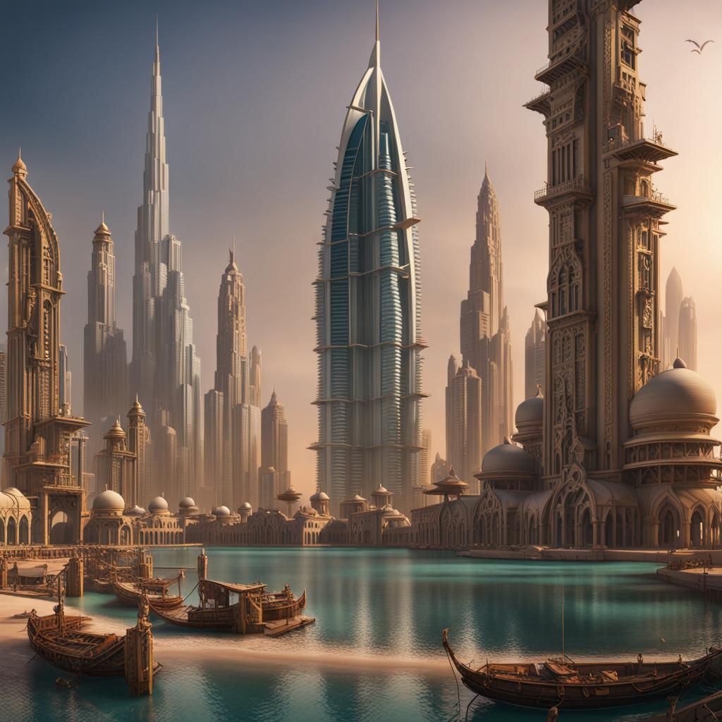 Fantastical Dubai: Detailed Matte Painting