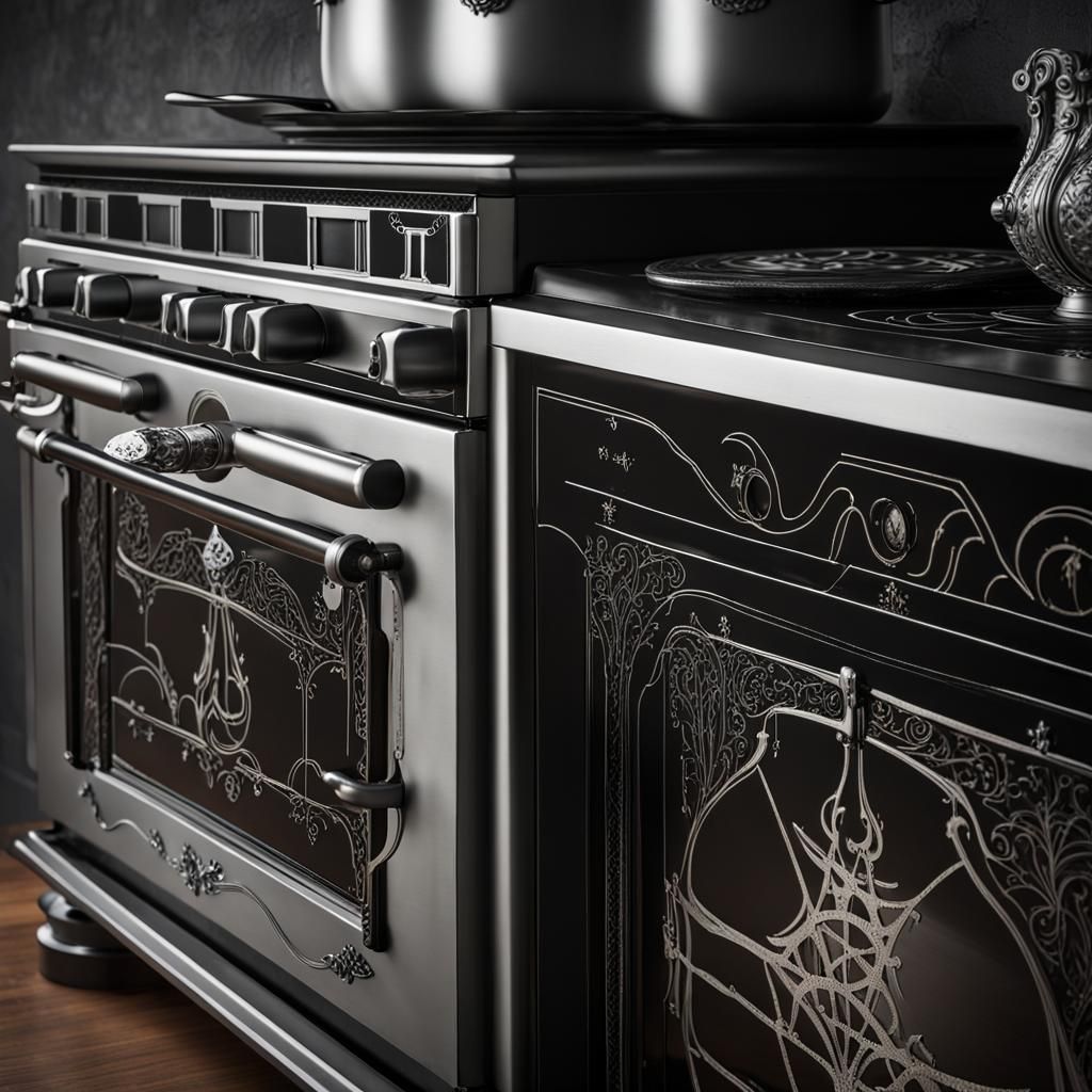 Gothic Appliance with Eerie Glow in 3D Render