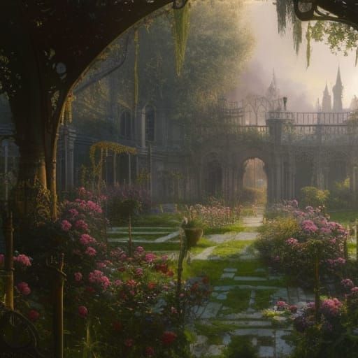 High Gothic Victorian Garden in Unreal Engine