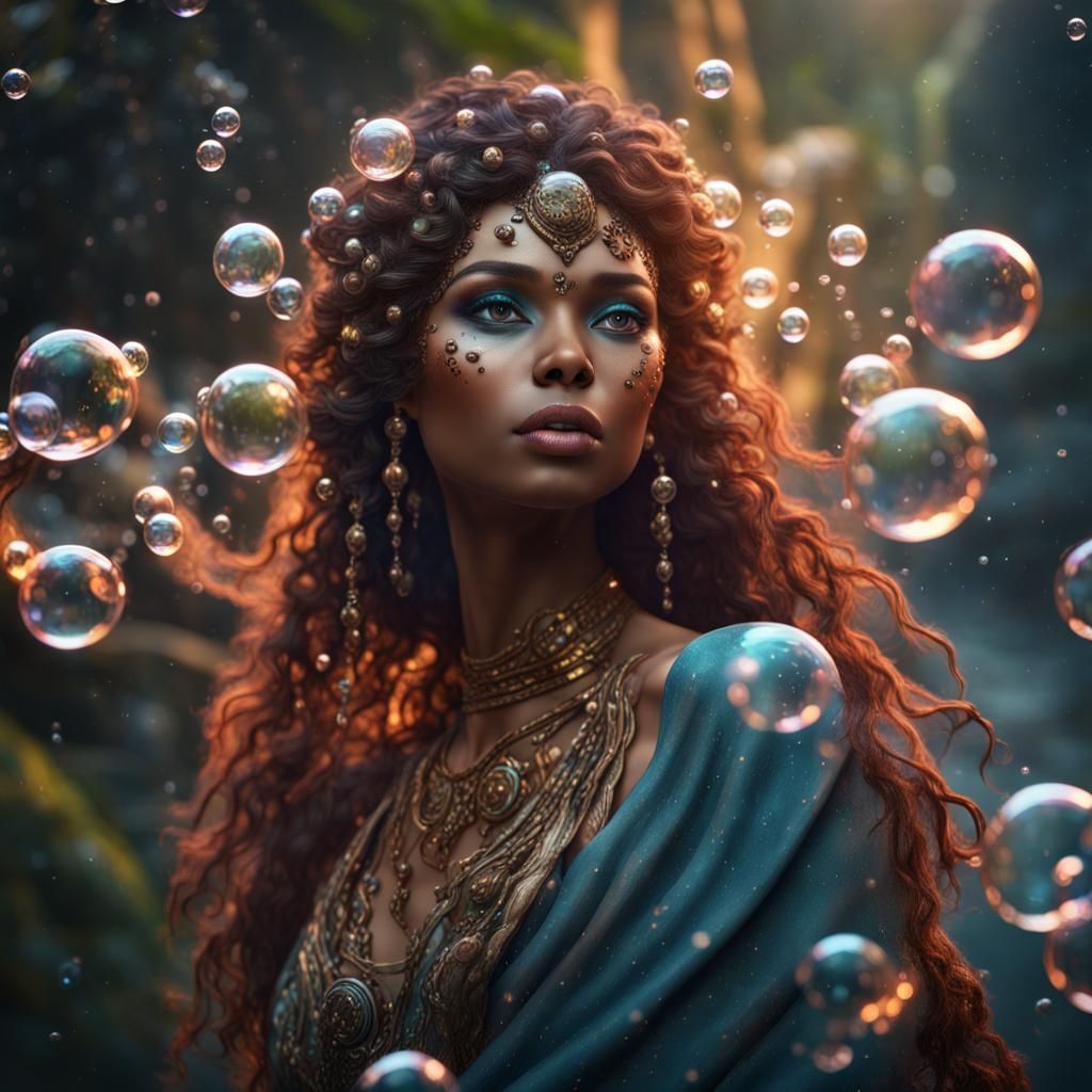 Fantastical Earth Woman in Detailed Matte Painting