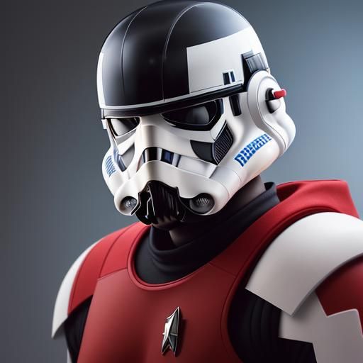 Star Trek Stormtrooper Portrait in Red Uniform
