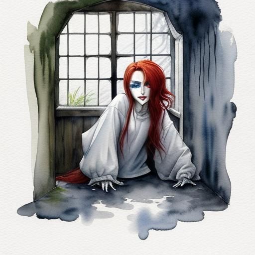 Mischievous One-Eyed Monster in Watercolor Art