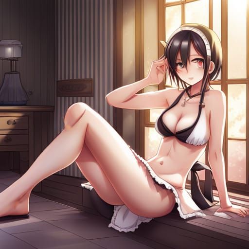 Anime Maid Girl in Bikini: Manga Key Visual