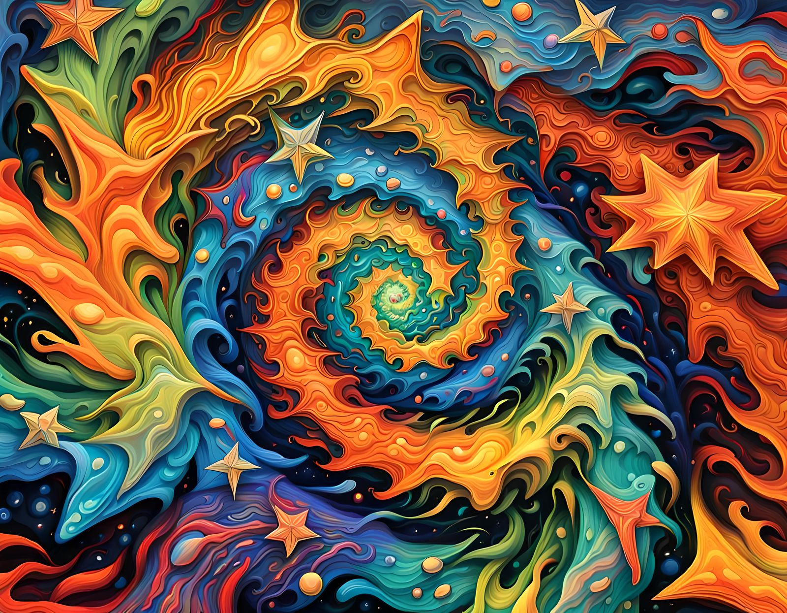 Swirling Star-Beings in Vivid Electromagnetic Plasma