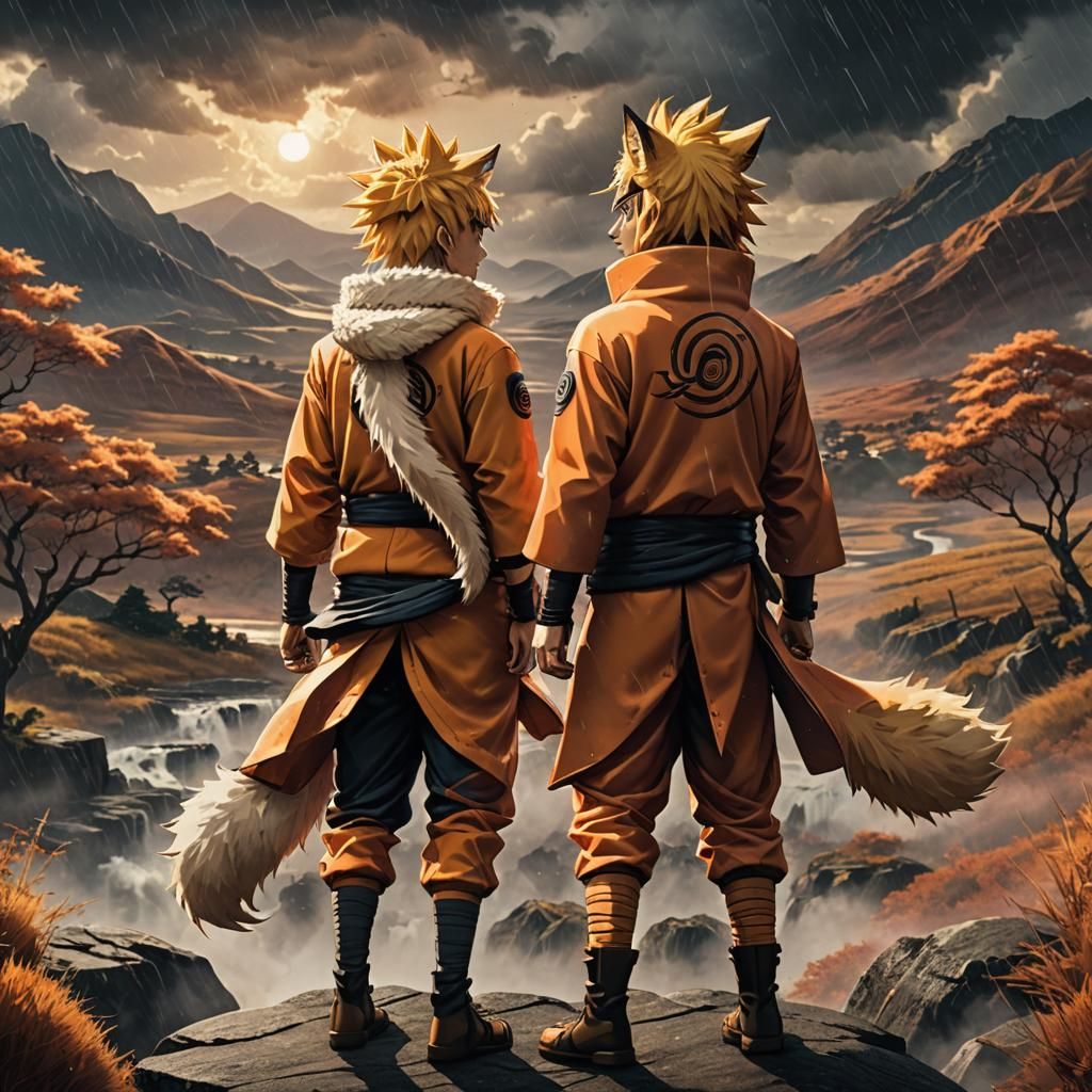 Naruto and Kurama: Hyper-Realistic Cinematic Portrait