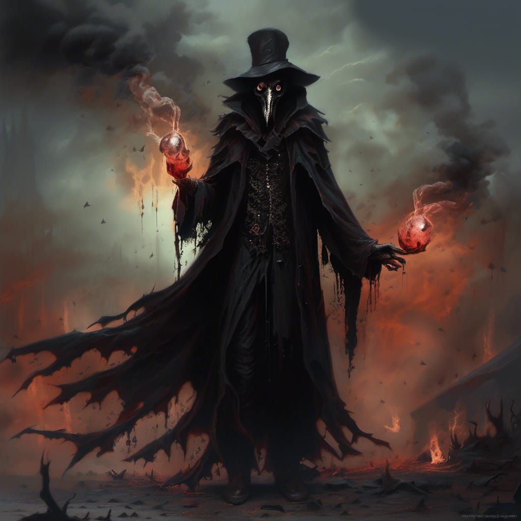 <lora:The Plague Doctor:0.5> eerie Unique Smoke deviantart