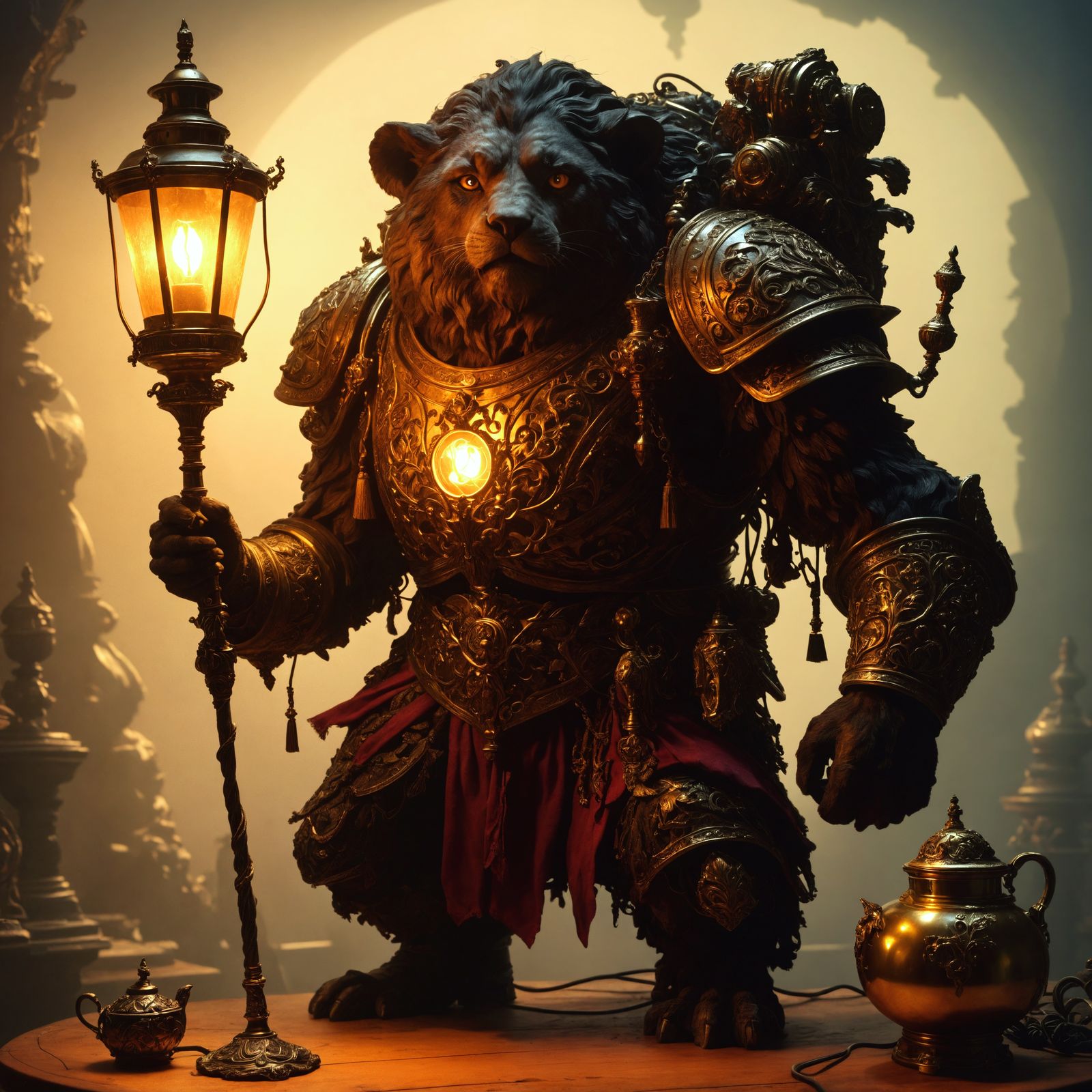 Fantasy Style Lamp Rendered by AI