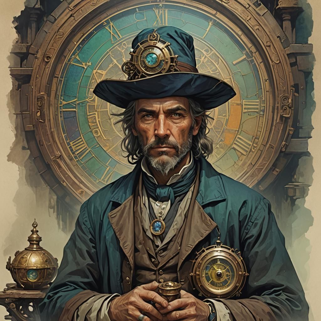 The Time Merchant: A Still Life Fantasy Portrait