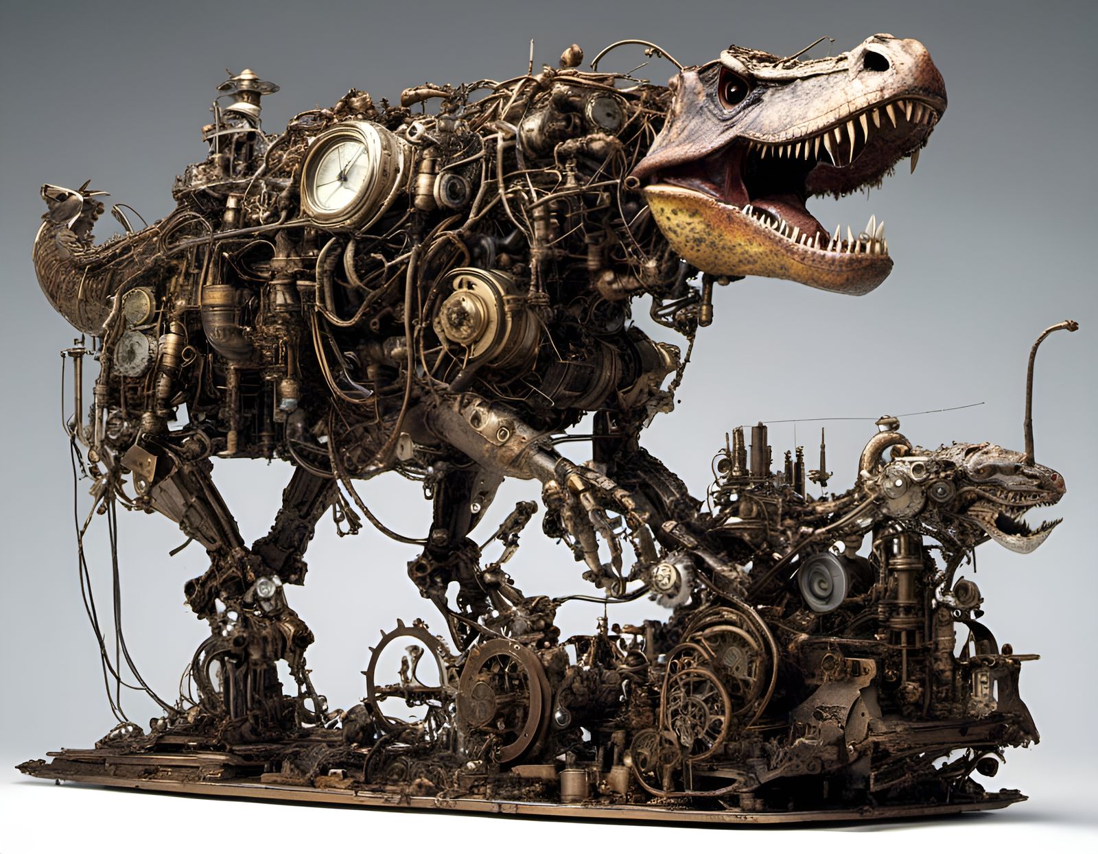 Steampunk Dinosaur Engine: A Digital Art Masterpiece