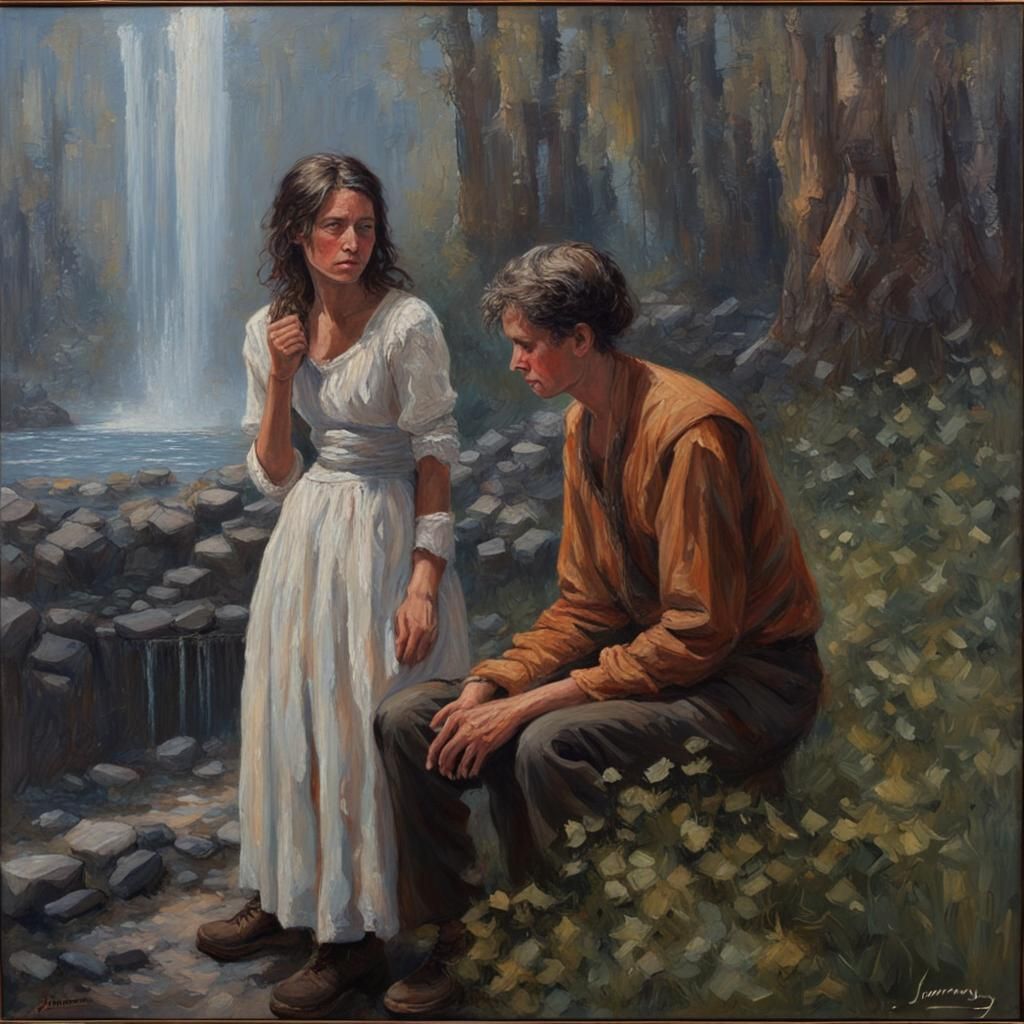 Emotional Secrets: An Oil Painting in Gurney Style