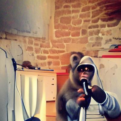 Monkey Rapper AI Image