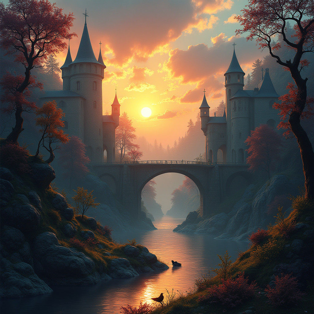 Dreamlike Landscape with Mystical Atmosphere