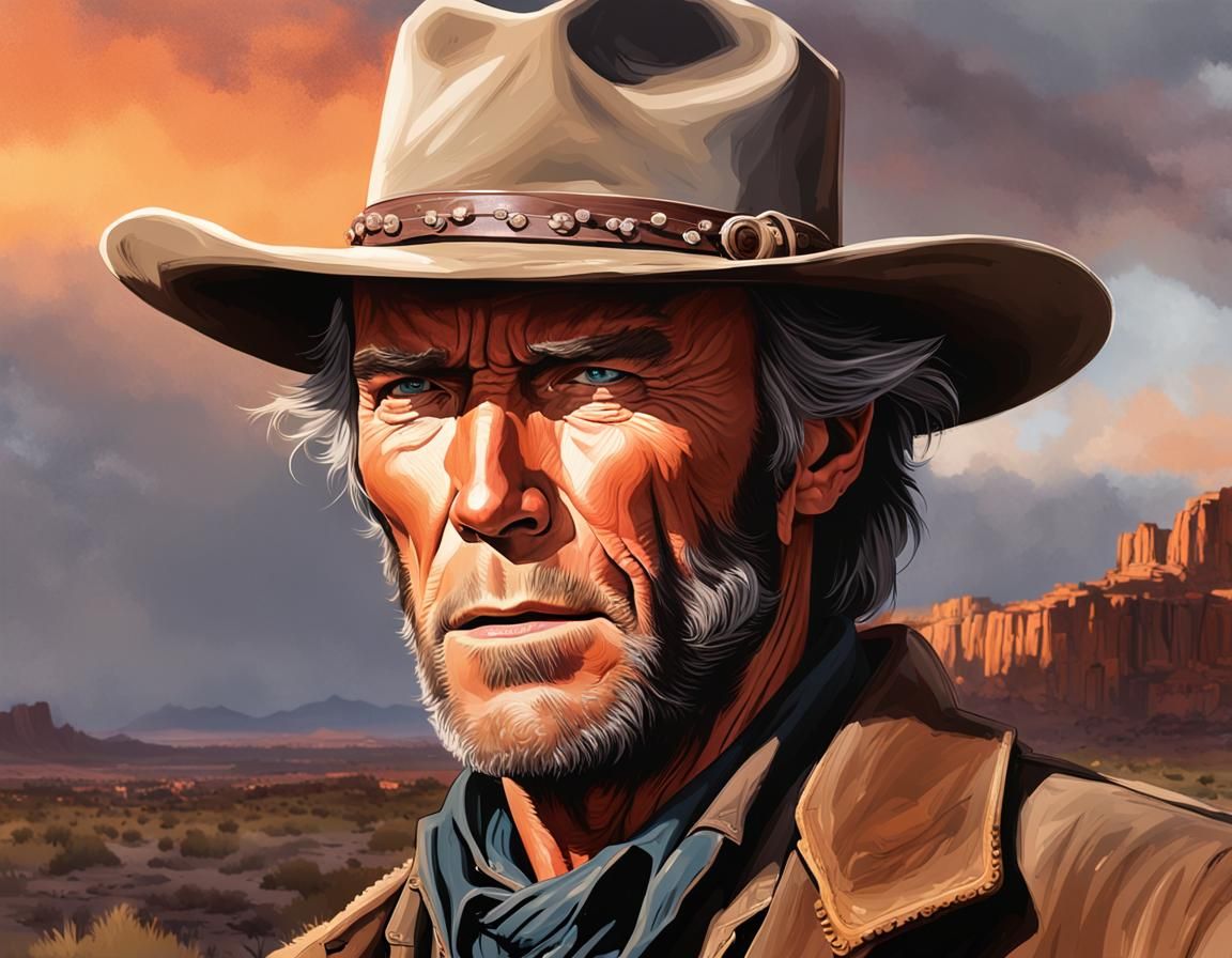 Clint Eastwood High Plains Drifter Portrait