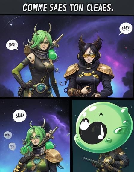 Cute Slime Girl Space Pirates Comic