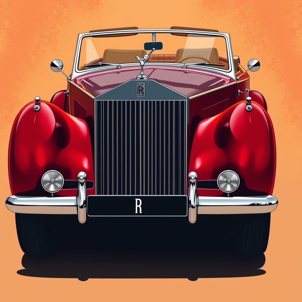 Rolls-Royce La Rose Noire Droptail in Automotive Illustratio...