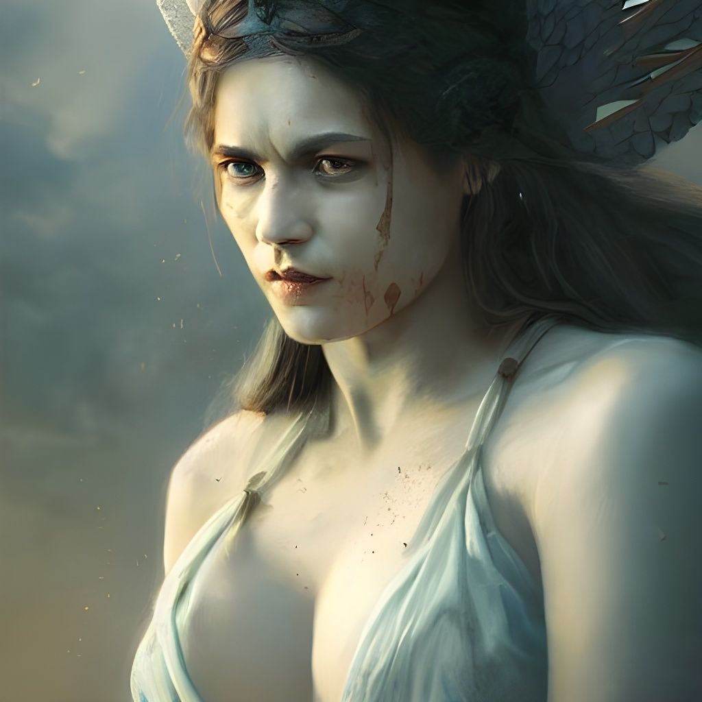 Sinister Goddess of Hatred in Digital Art