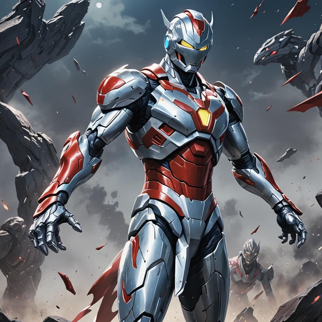 Ultraman Anime Style Cel-Shaded Manga Scan