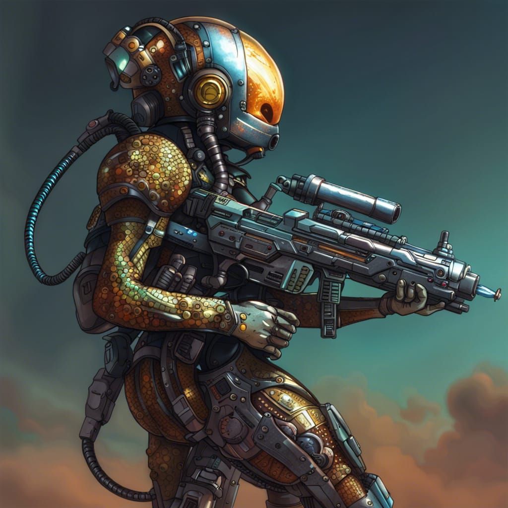 Neopunk Space Commando Paratrooper from Venus