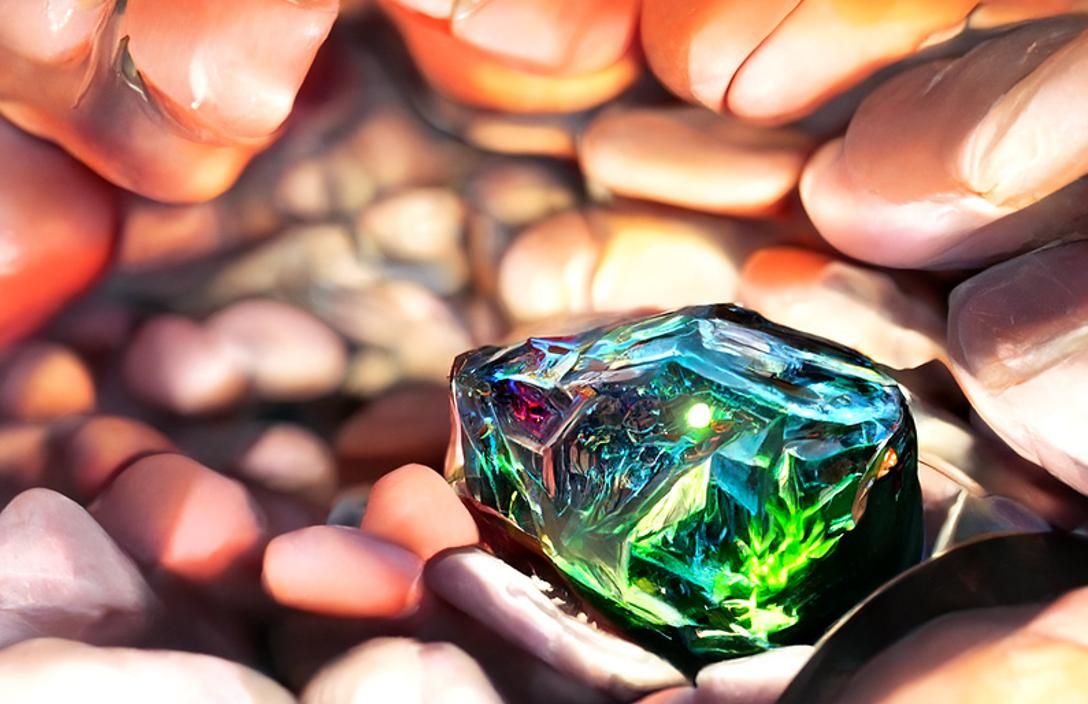 Prismatic Dragon Gem with Magical Glow