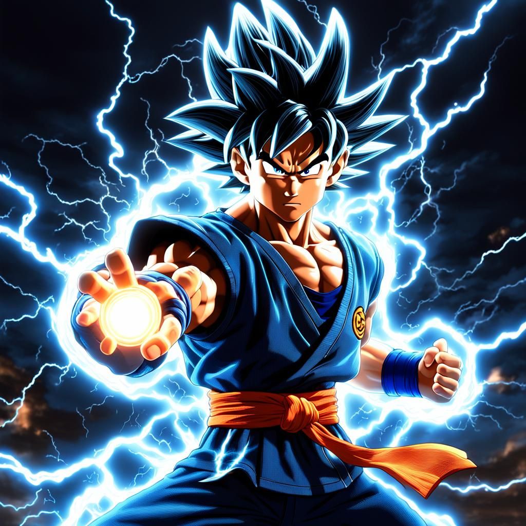 Goku Performs Chidori in Pixar-Style 3D Rendering
