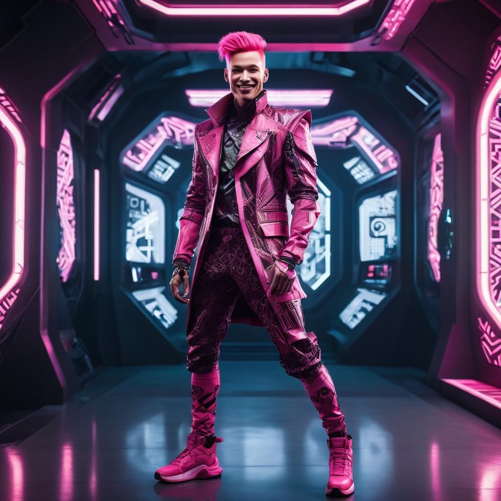 Cyberpunk High-Fashion Photography in David LaChapelle Style